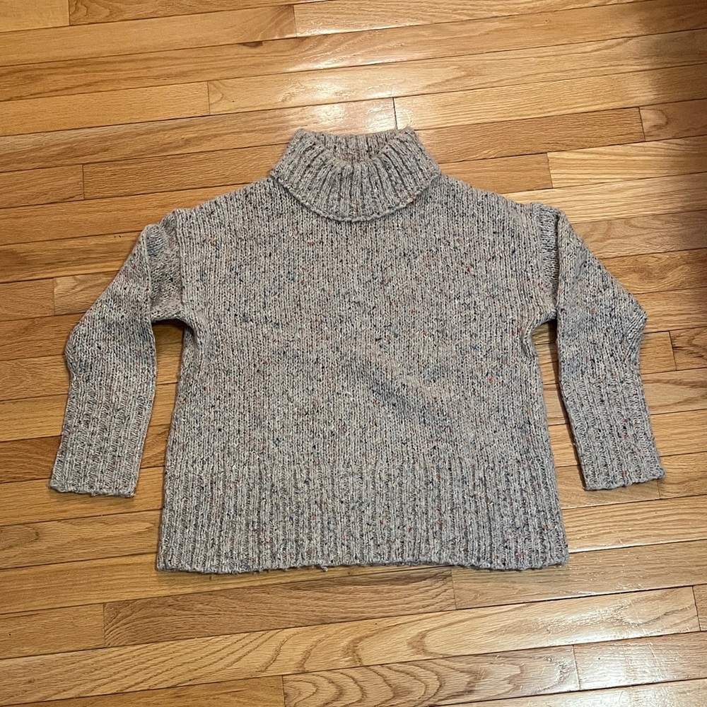 JCrew Cozy Multi Color Turtleneck Sweater